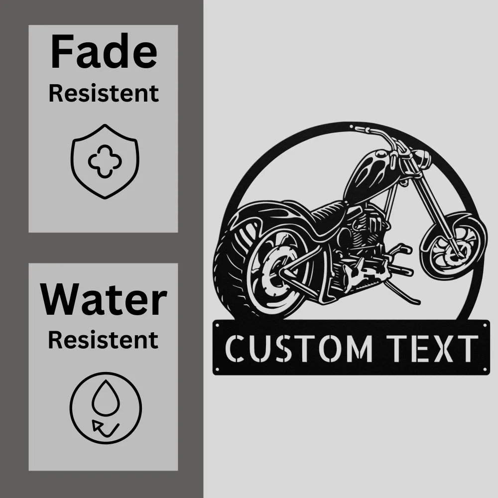 Custom Motorcycle Metal Sign